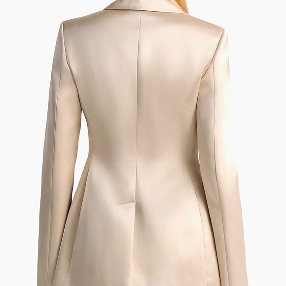 Altuzarra Ray Satin Jersey Blazer Antique Pearl SZ 40 - Picture 2 of 13